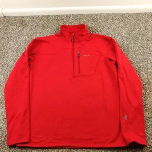 Patagonia Pullover Jacket Men Large Red R1 Fleece Polartec 40107 Regulator